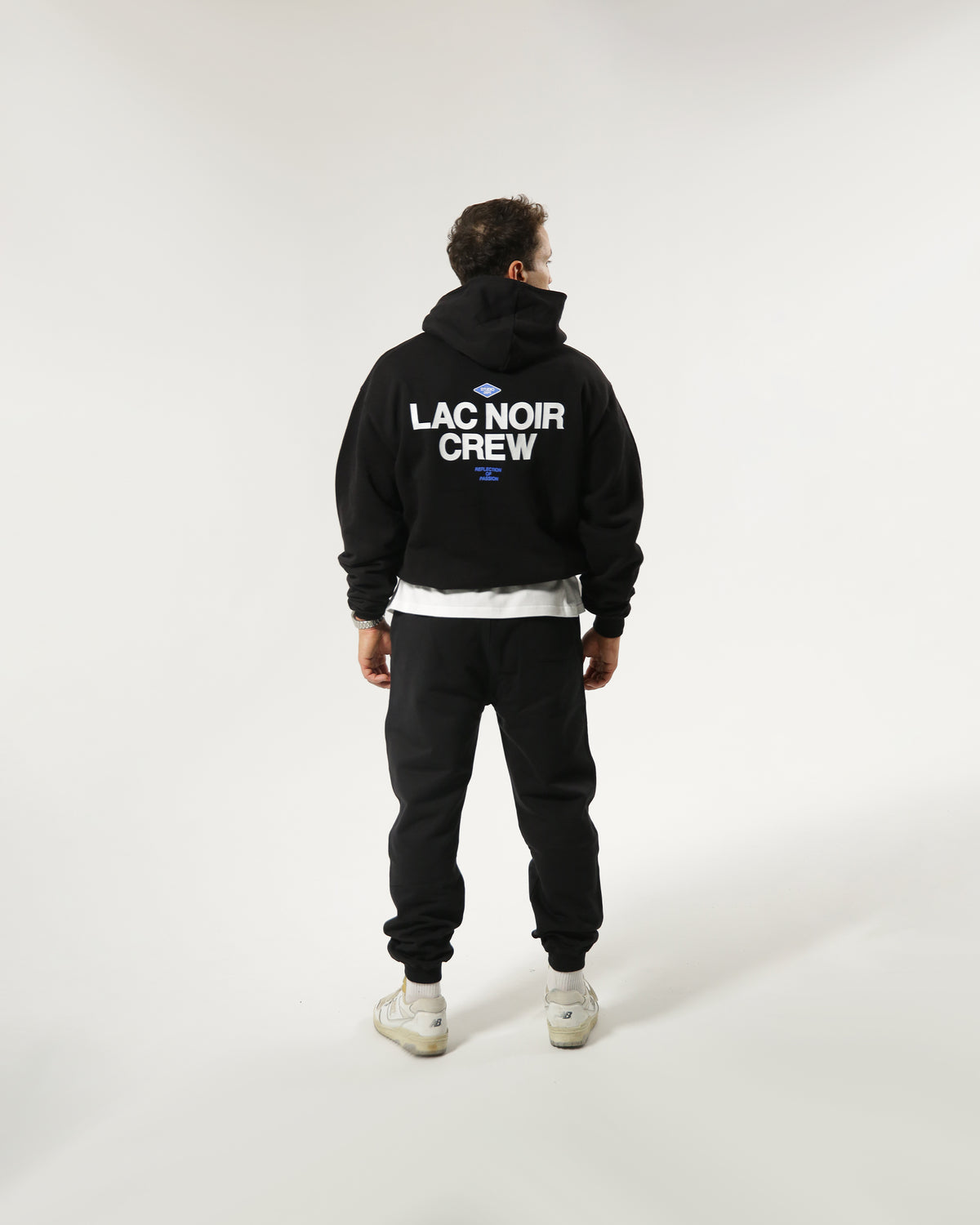 LAC NOIR STUDIO CREW HOODIE- BLACK