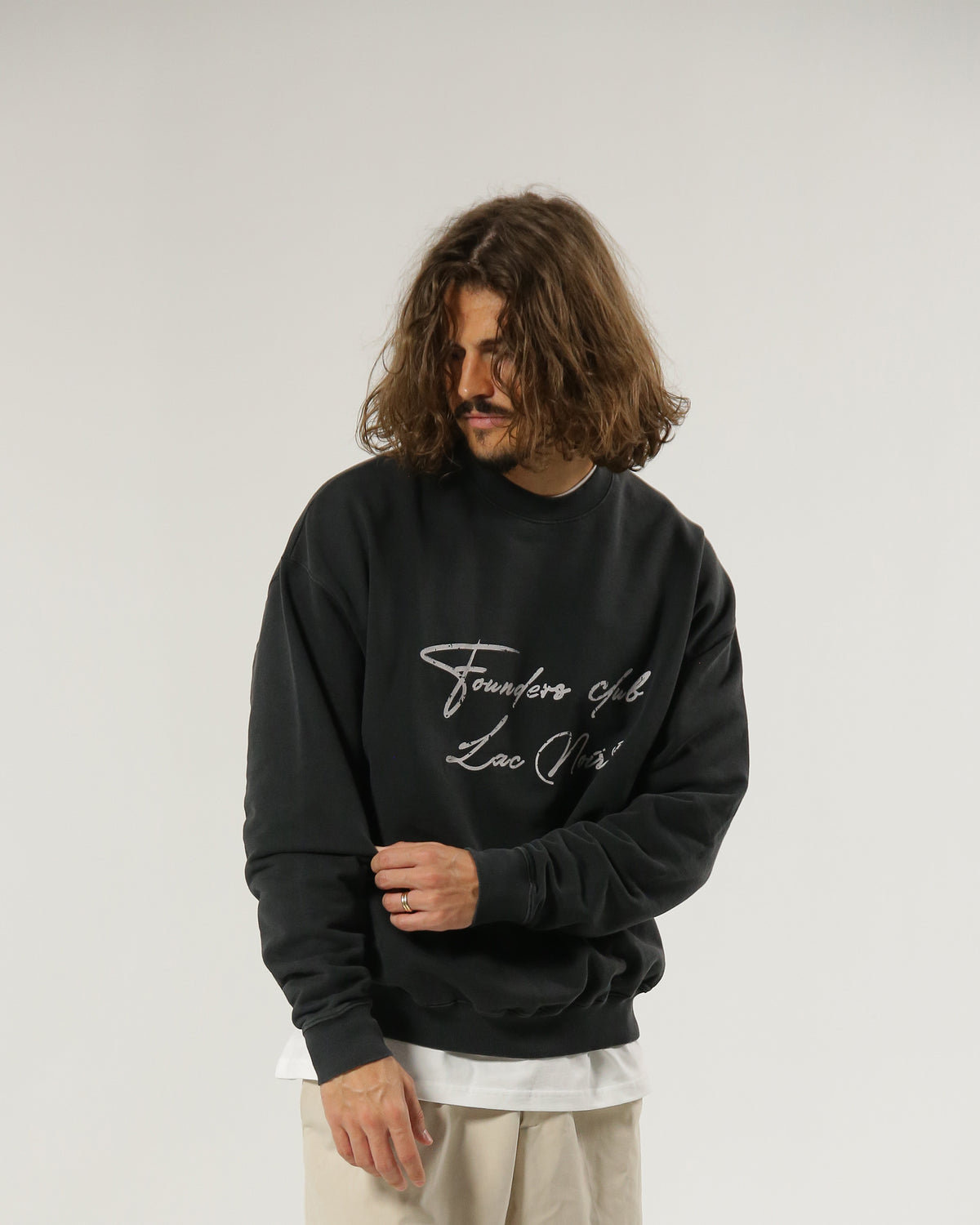 LAC NOIR FOUNDERS CLUB CREWNECK - SMOKE BLACK