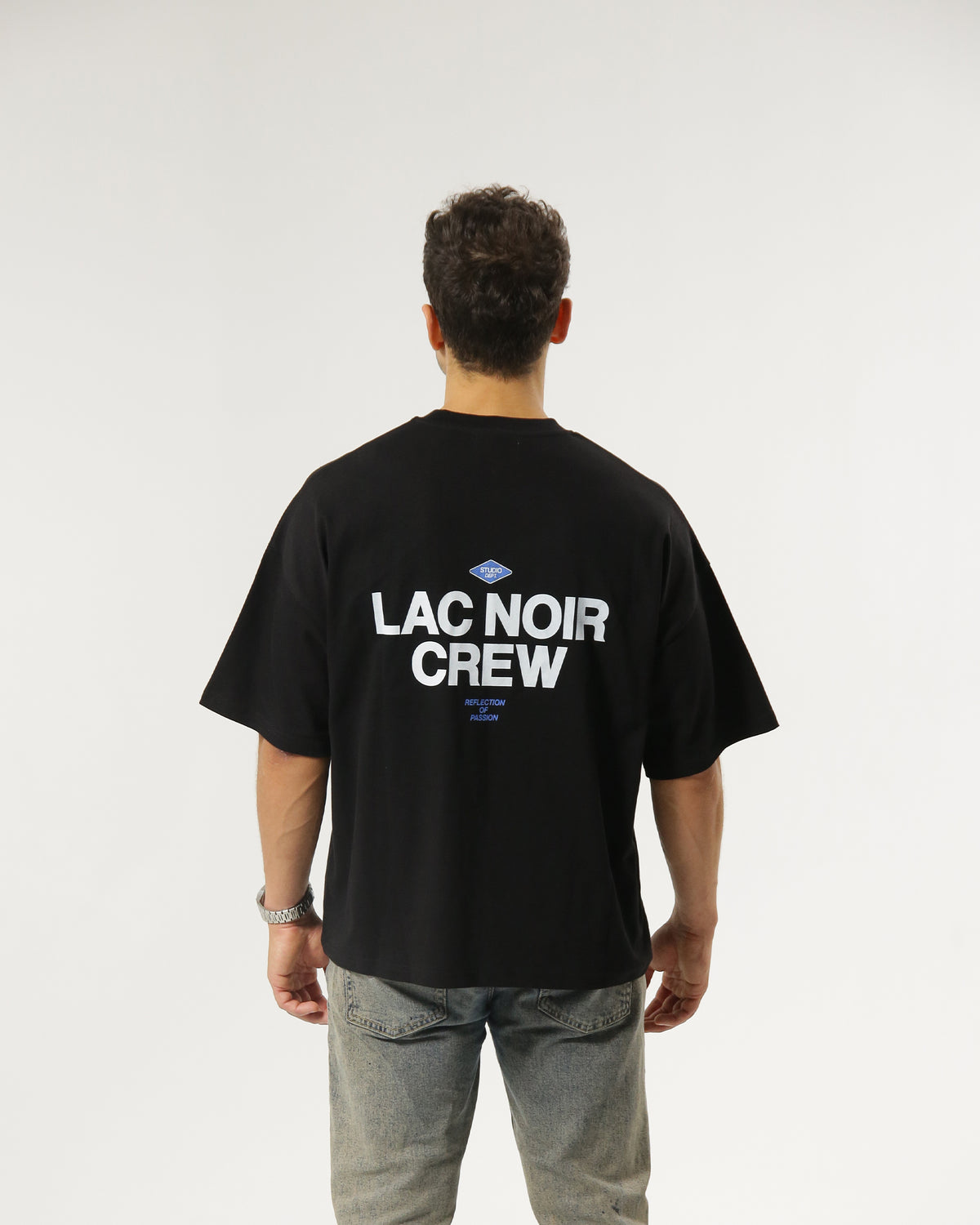 LAC NOIR STUDIO CREW T-SHIRT - BLACK