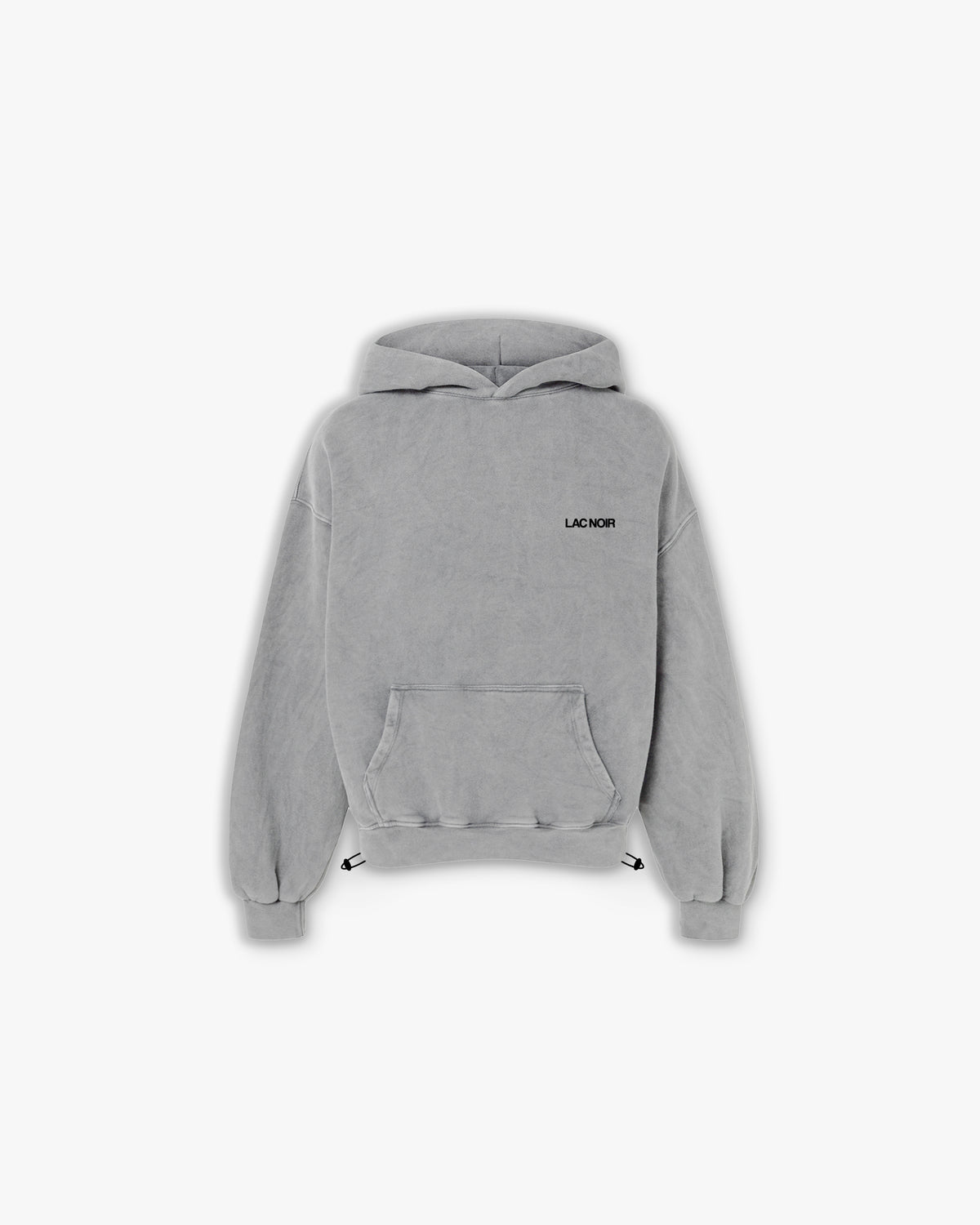 LAC NOIR TAILORED ELASTIC HOODIE- GREY