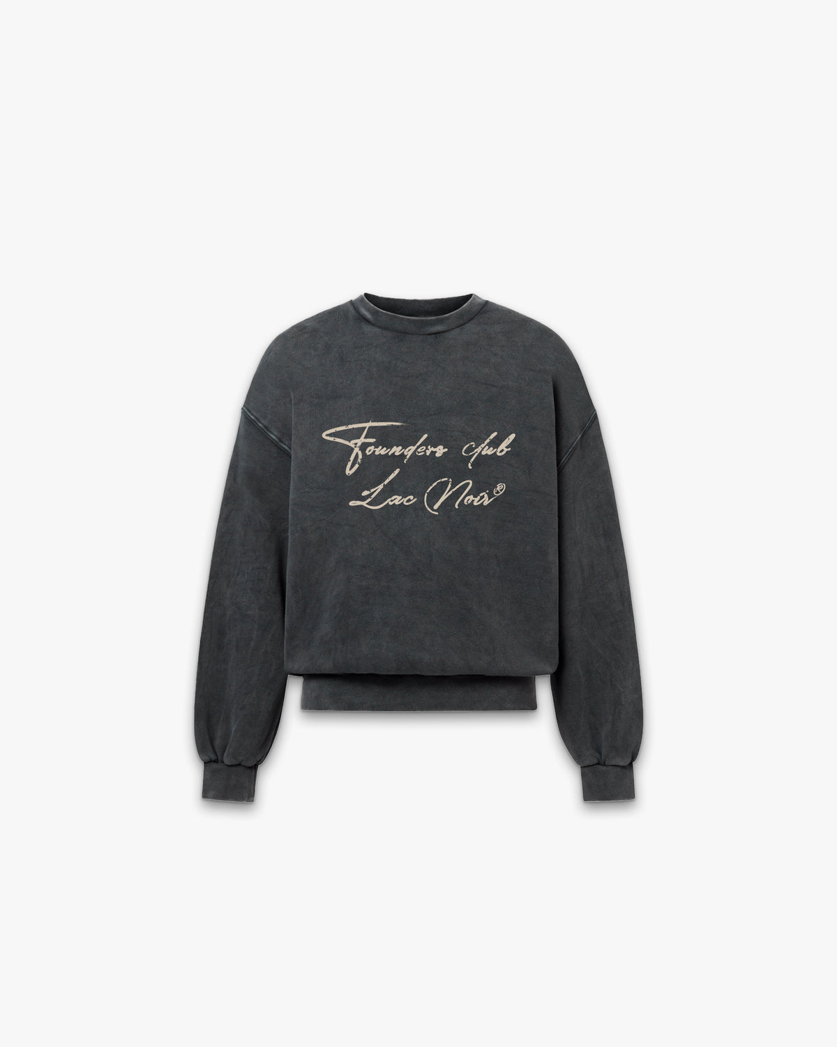 LAC NOIR FOUNDERS CLUB CREWNECK - SMOKE BLACK