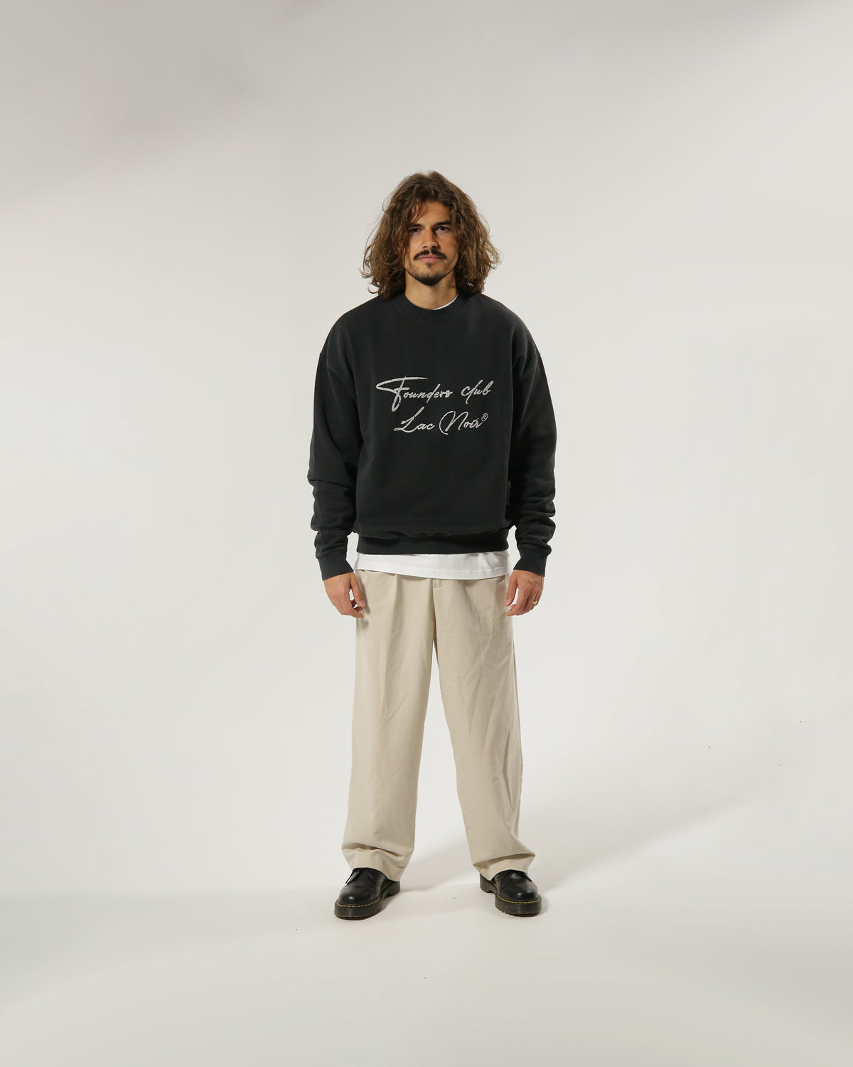 LAC NOIR FOUNDERS CLUB CREWNECK - SMOKE BLACK