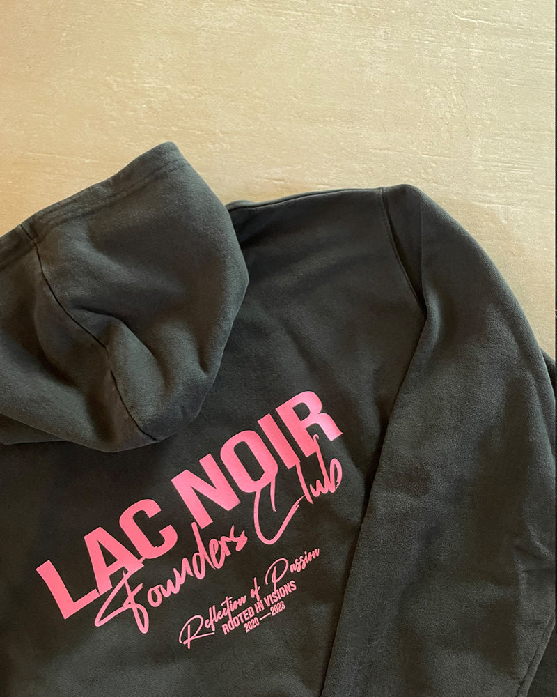 LAC NOIR FOUNDERS CLUB HOODIE- SMOKE BLACK