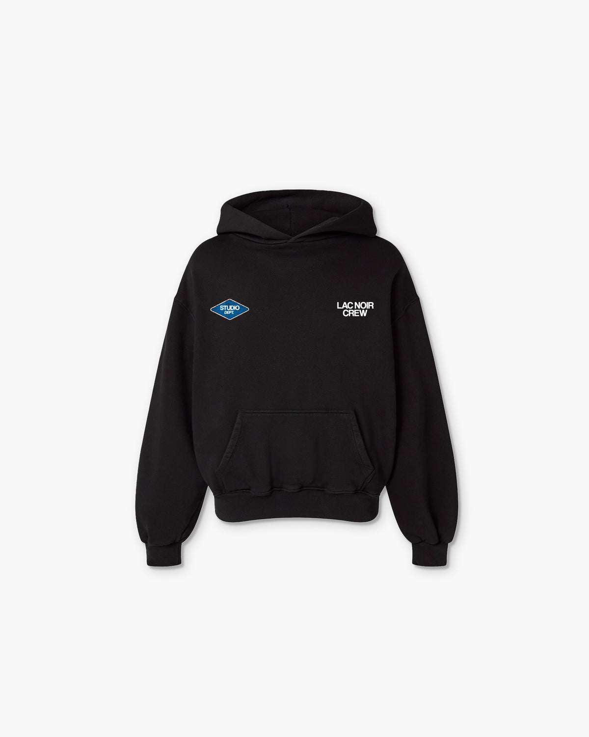 LAC NOIR STUDIO CREW HOODIE- BLACK