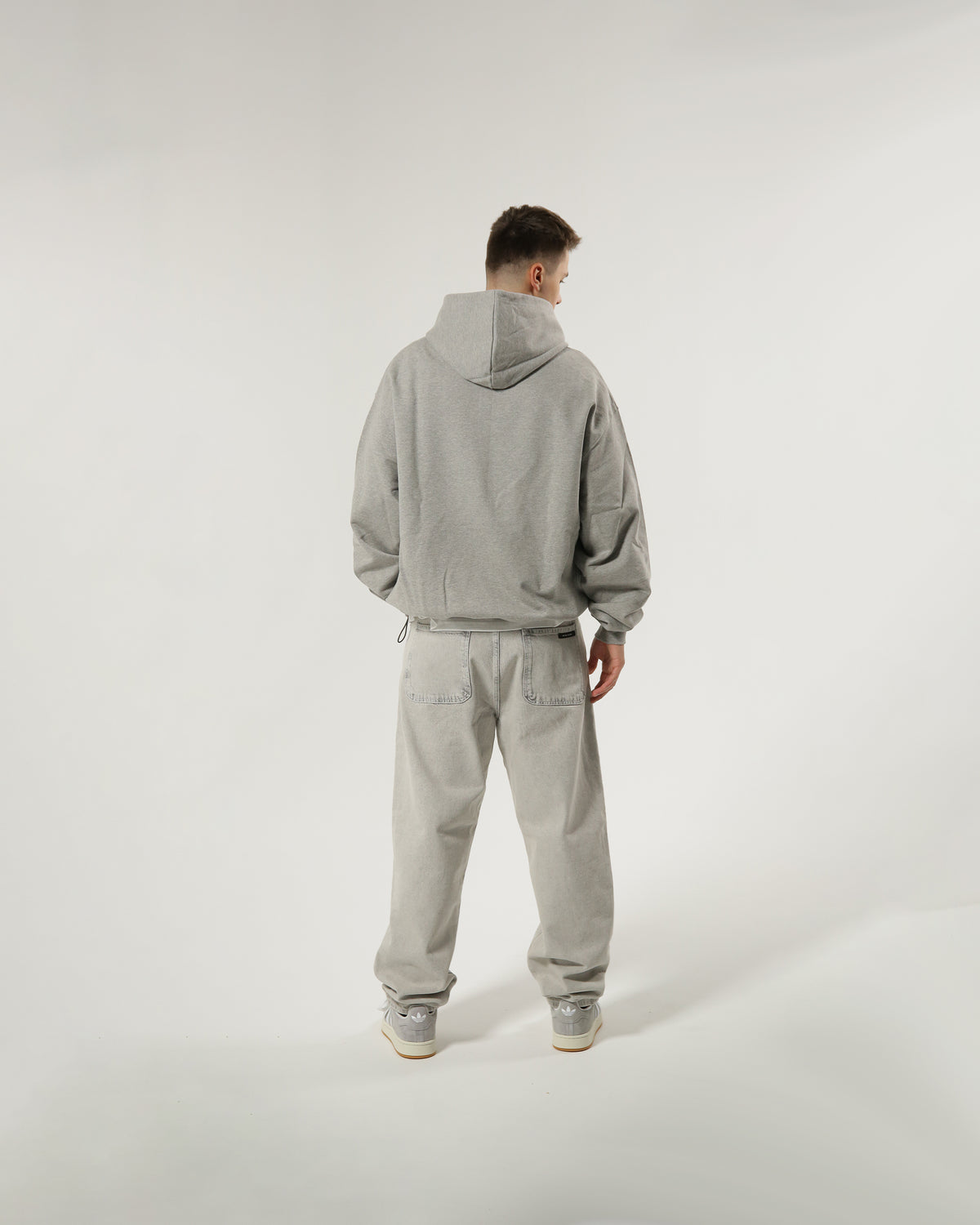 LAC NOIR TAILORED ELASTIC HOODIE- GREY